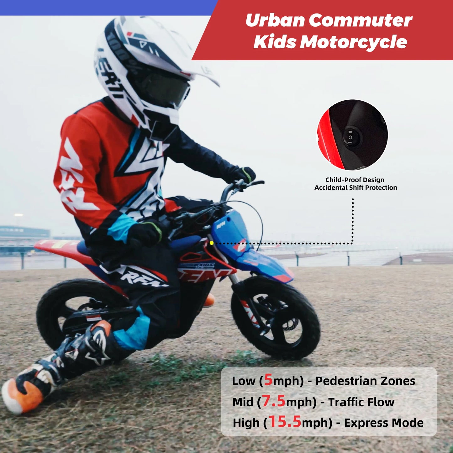 RFN Warrior Kids Electric Dirt Bike Off Road Motorcycle For Outdoor Riding