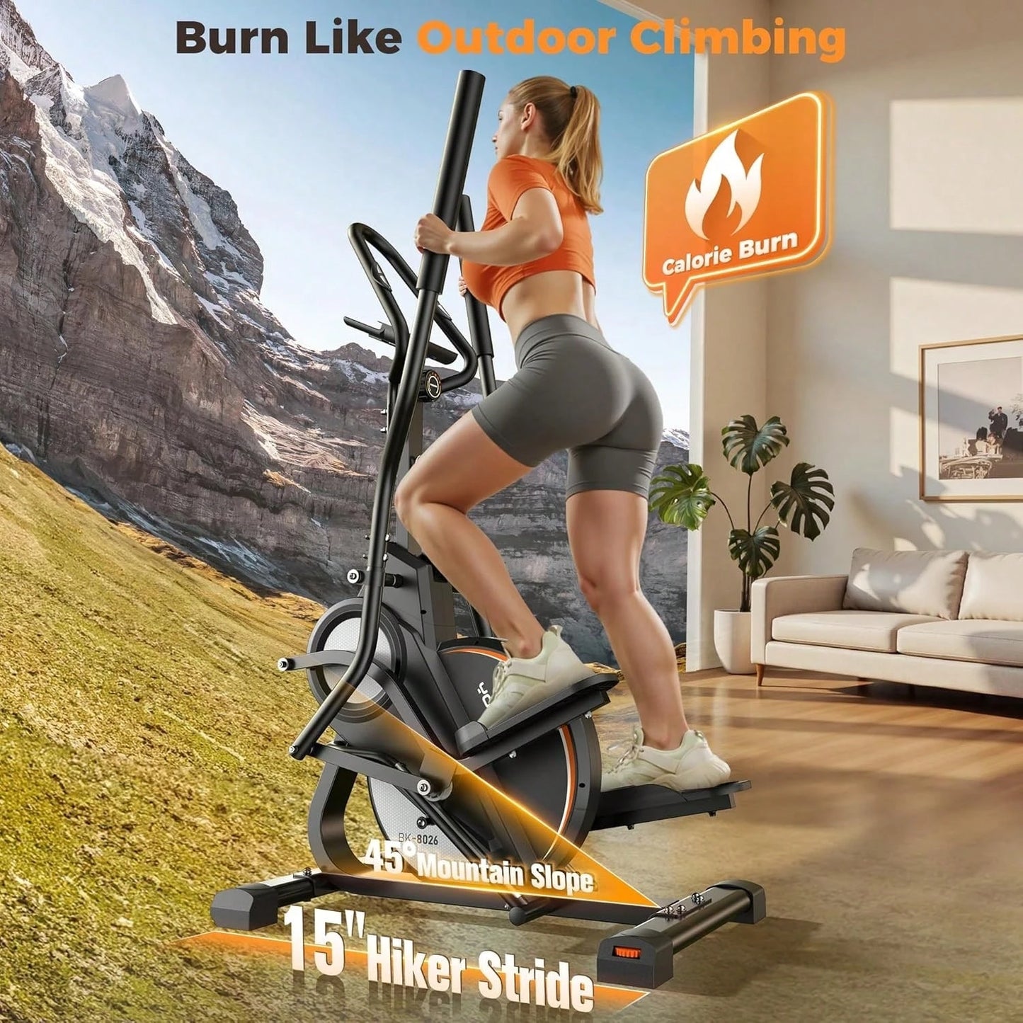 YOSUDA 3 In 1 Cardio Climber Elliptical Machine Home Gym