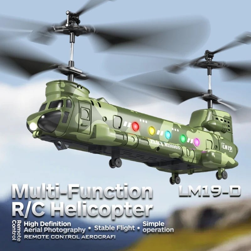 2.4G Remote Control Helicopter RC Aircraft with Camera Hd Aerial Photography LED Lights Airplane Model Toy for Boys Children