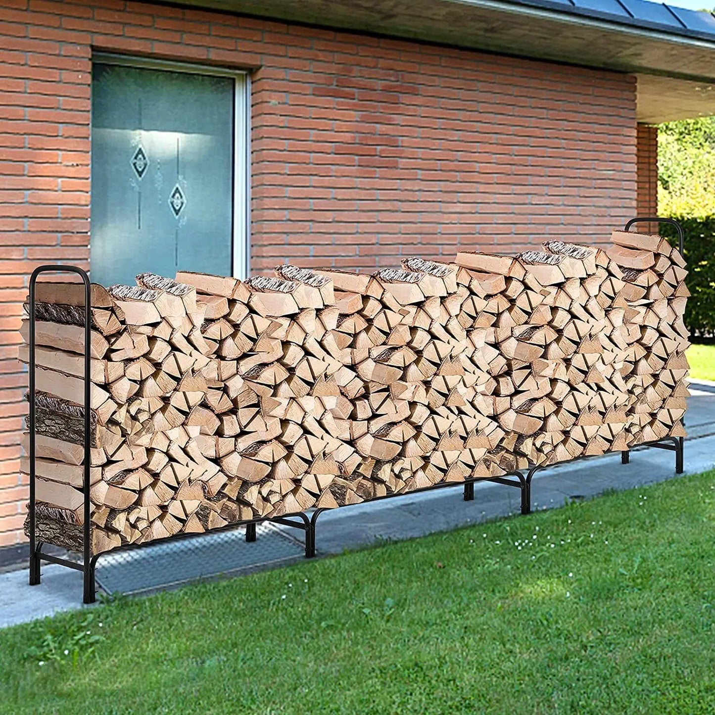 Heavy Duty Metal Wood Log Store Rack Stacking Storage Stand