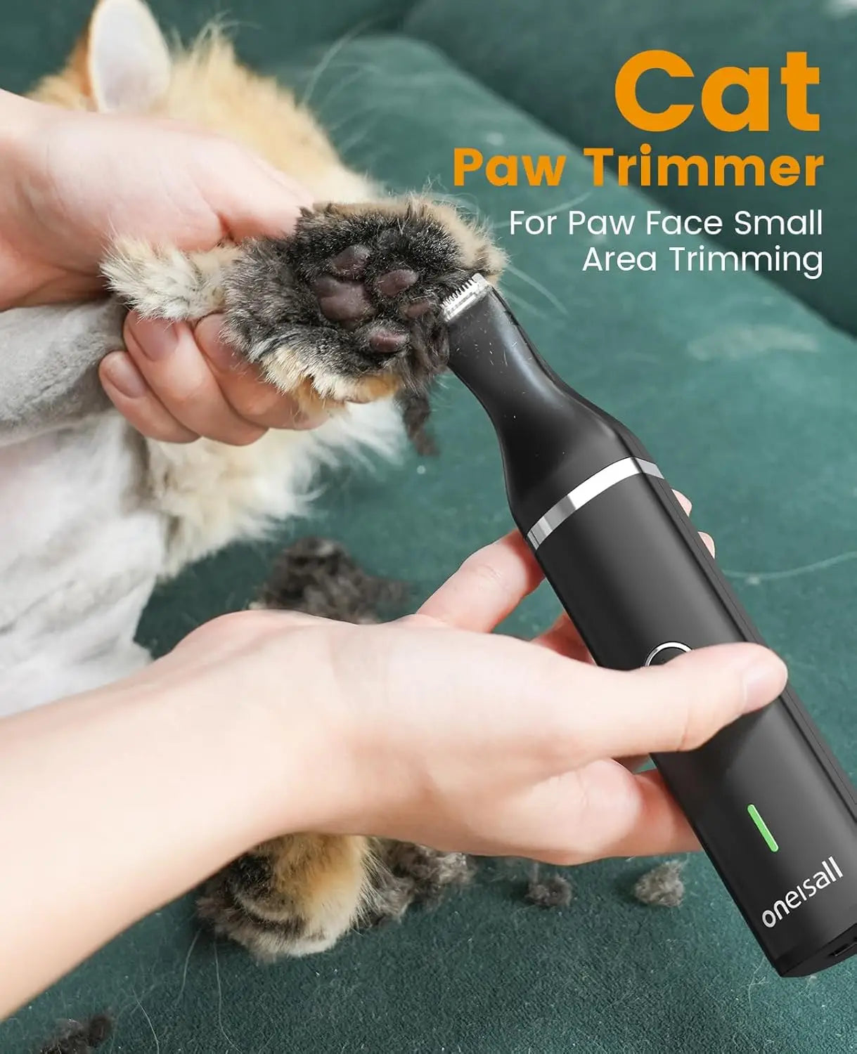 Three In One Cordless Cat Grooming Kit With Paw Trimmer