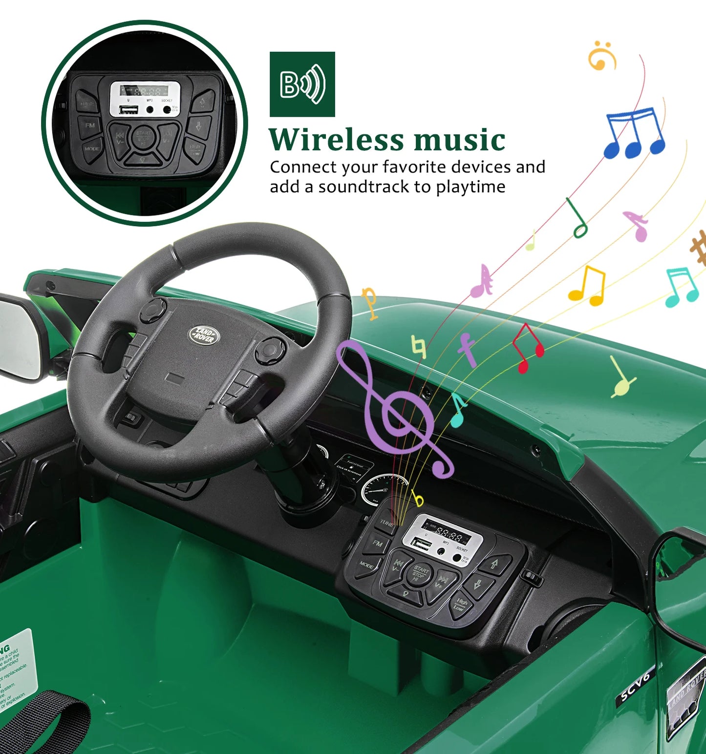 HiMISS 12V Dual Drive Kids Electric Car With Remote