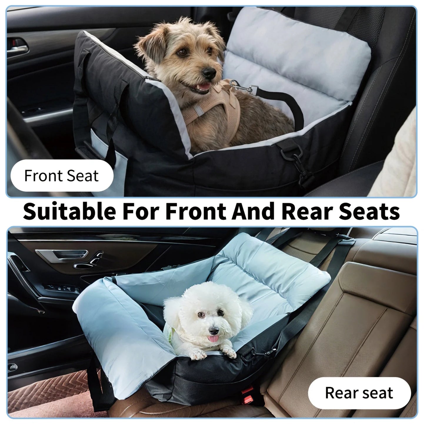 BINGOPAW Dog Car Seat For Dogs Booster With Safety Belt
