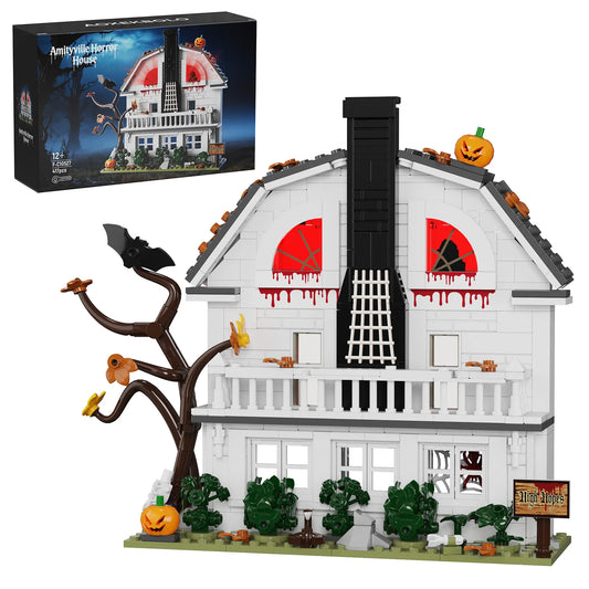Amityville Horror House Building Blocks Set Horror Movie Haunted Manor Model Gothic Spooky Dorm Desktop Home Decor Halloween Gift For Adult Fans