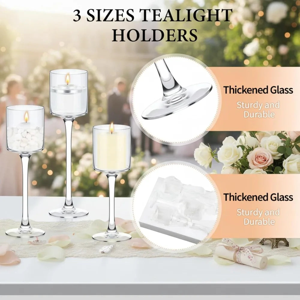 Clear Glass Floating Tea Light Candle Holder For Wedding Centerpieces