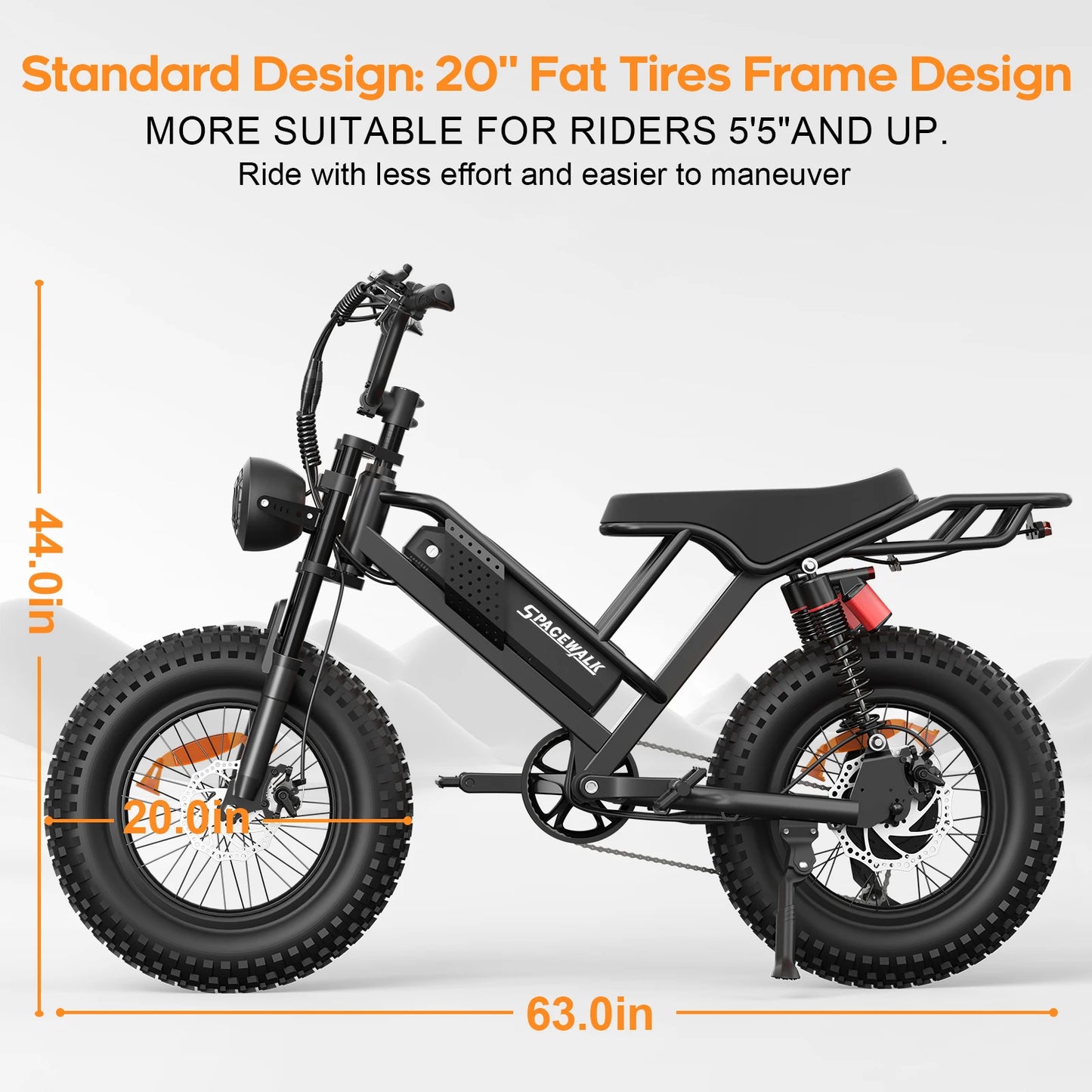EILLEO Spacewalk Mountain Electric Bike 750W Peak Motor