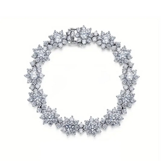 Moissanite S925 Sterling Silver Bracelet For Women Gift