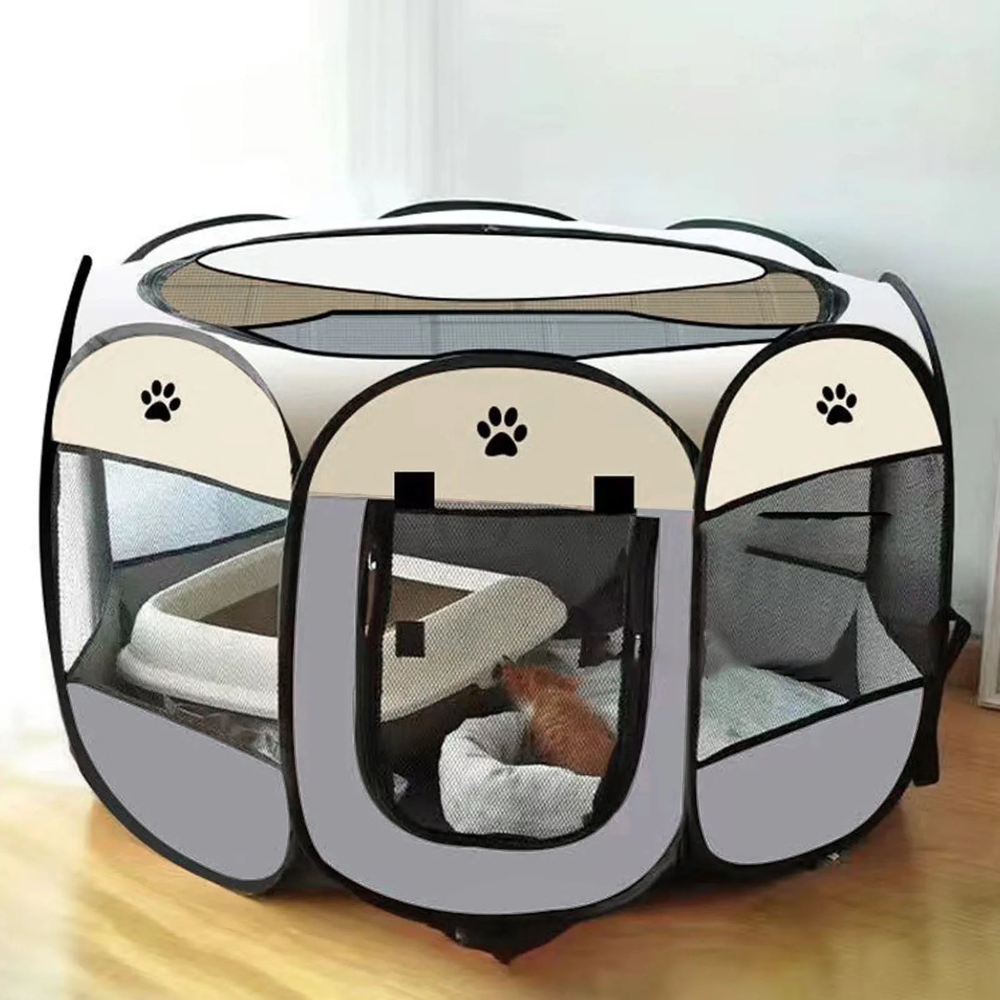 TOPINCN Portable Breathable Foldable Dog Kennel For Cats And Dogs