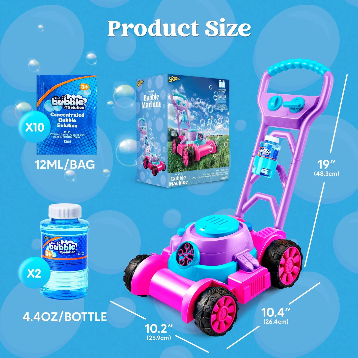 Joyfy Bubble Lawn Mower Bubble Machine For Kids