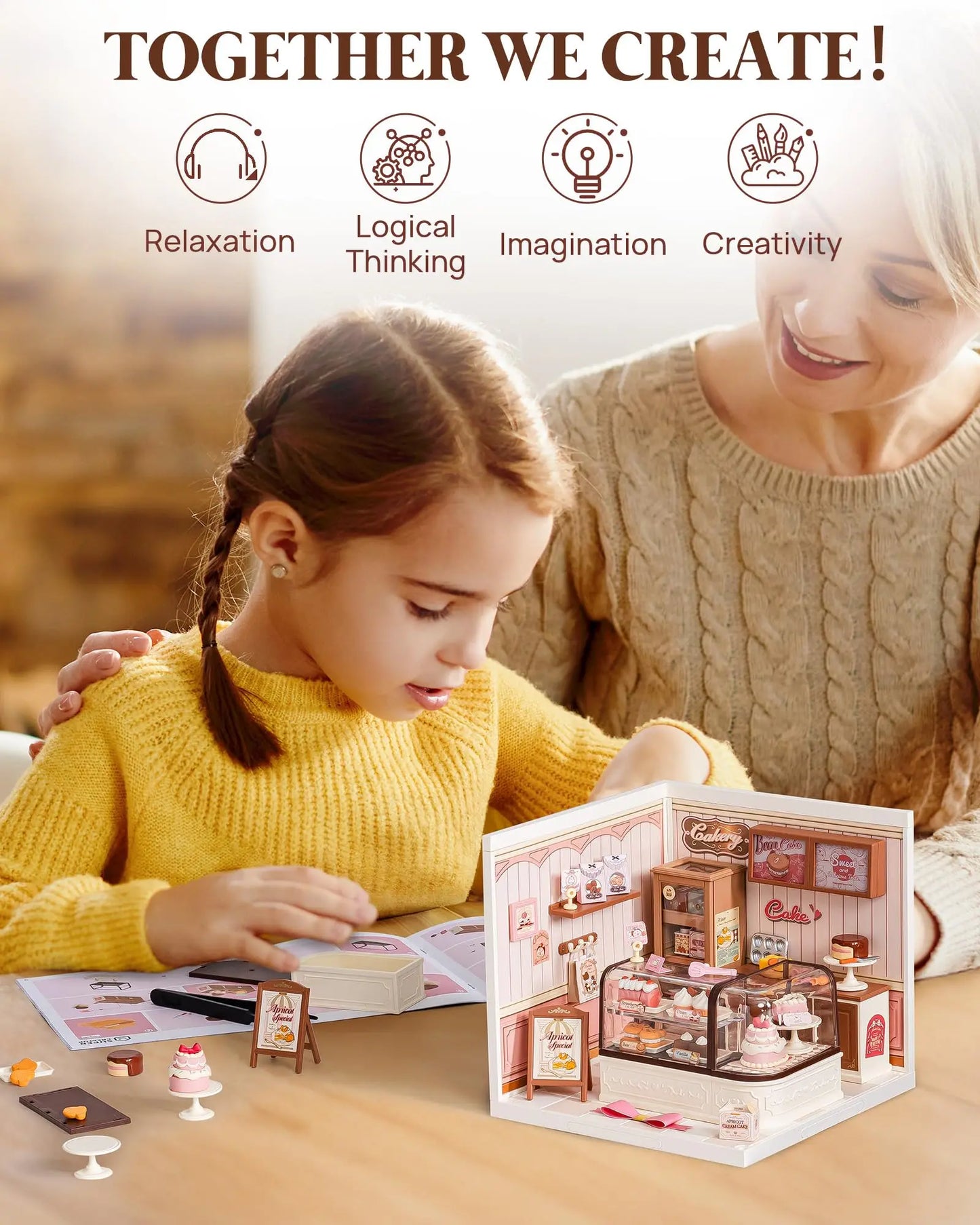 Robotime Cake Shop Dollhouse Building Blocks