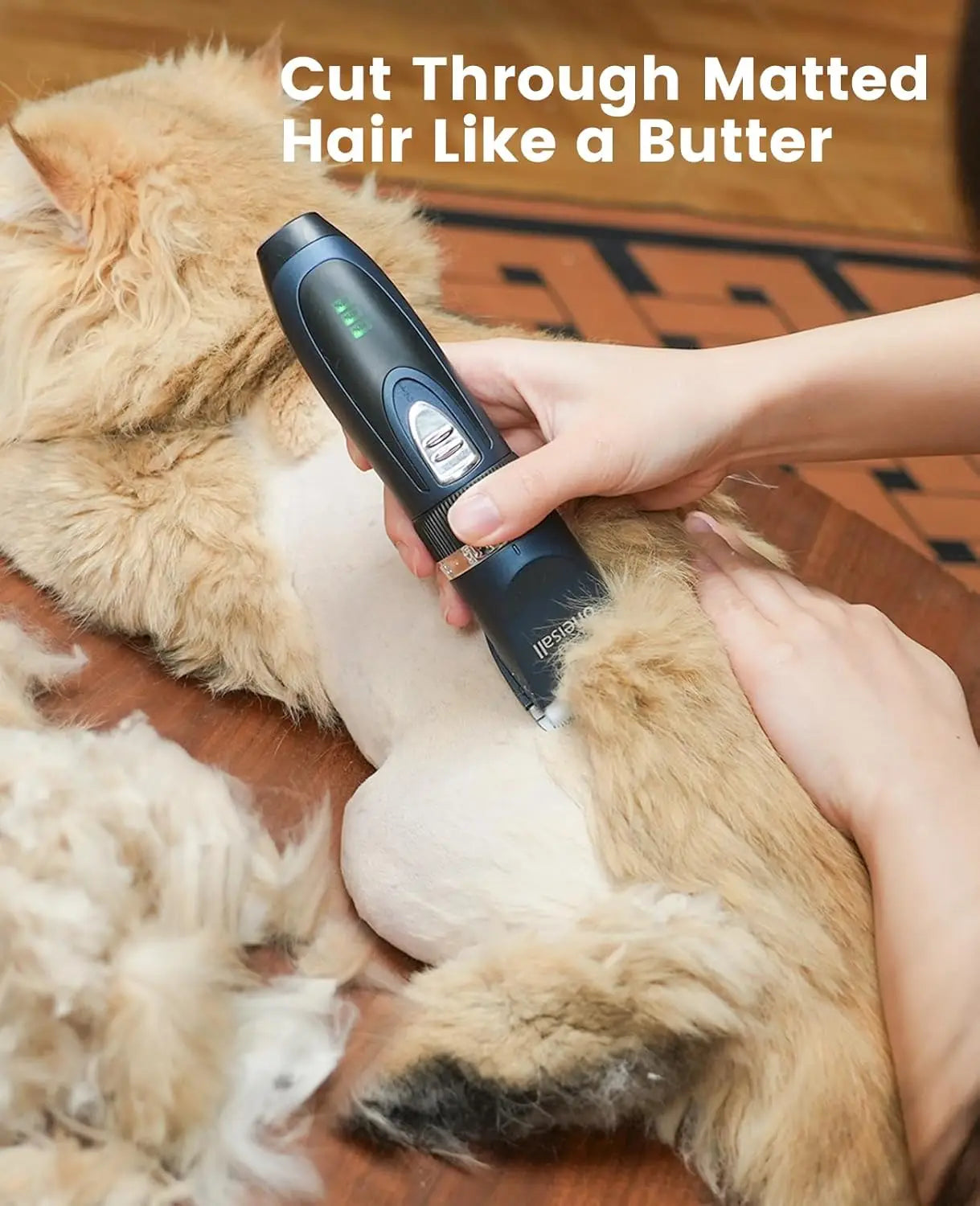Three In One Cordless Cat Grooming Kit With Paw Trimmer