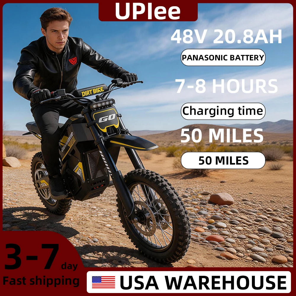 UPlee G1 1500W Electric Dirt Bike 48V Fat Tire Suspension
