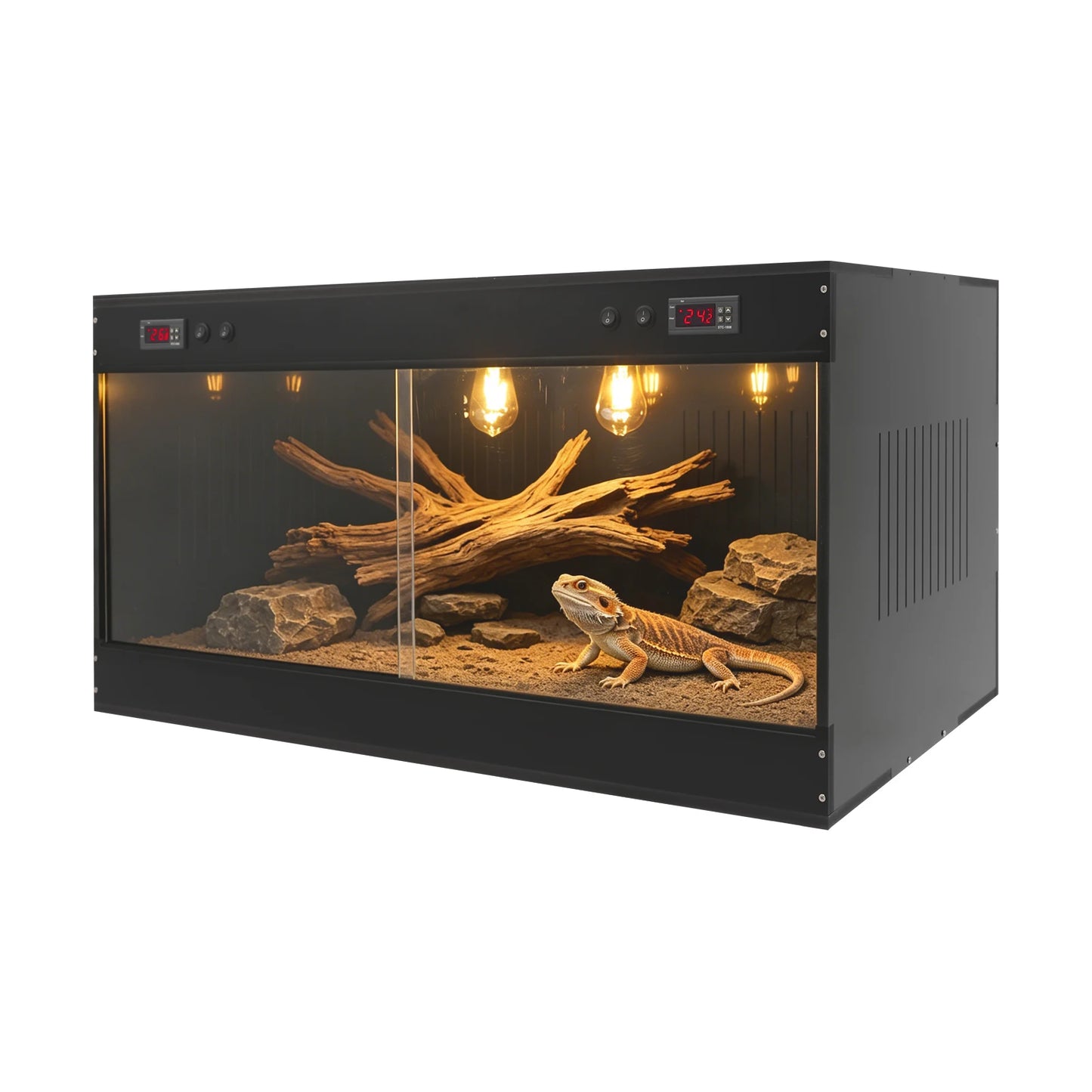 PVC Reptile Terrarium With Temperature Controller And E27 Bulb Holders
