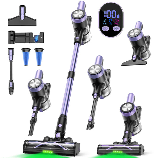SUXIANGVAC Cordless Vacuum Cleaner 55Mins Anti-Tangle Self-Standing