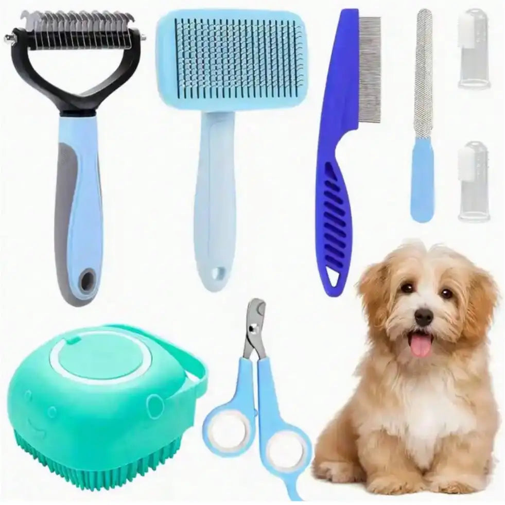 Premium Pet Grooming Kit With Nail Clippers And Flea Comb