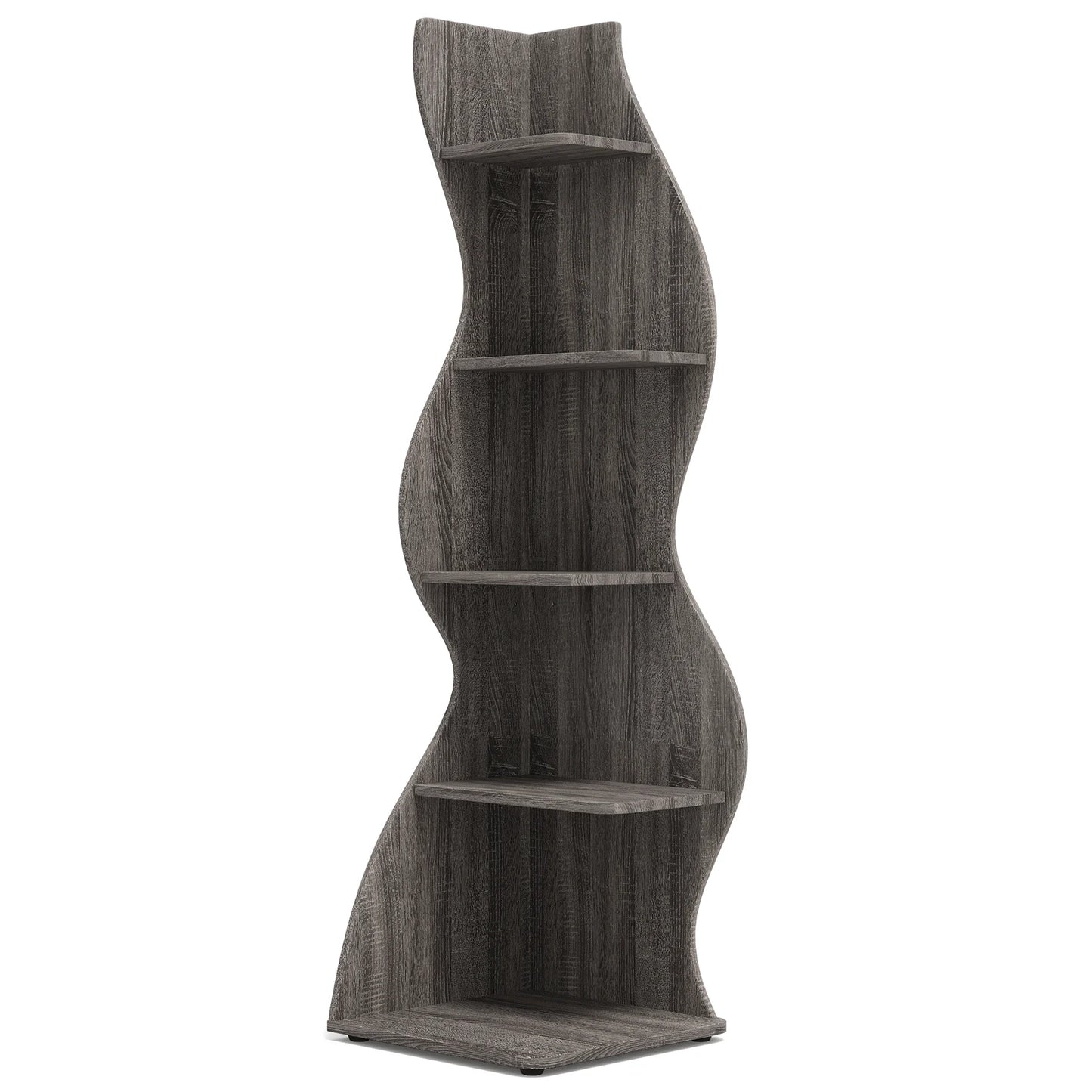 Tribesigns 5 Tier Corner Shelf Wall Bookcase Modern Plant Stand