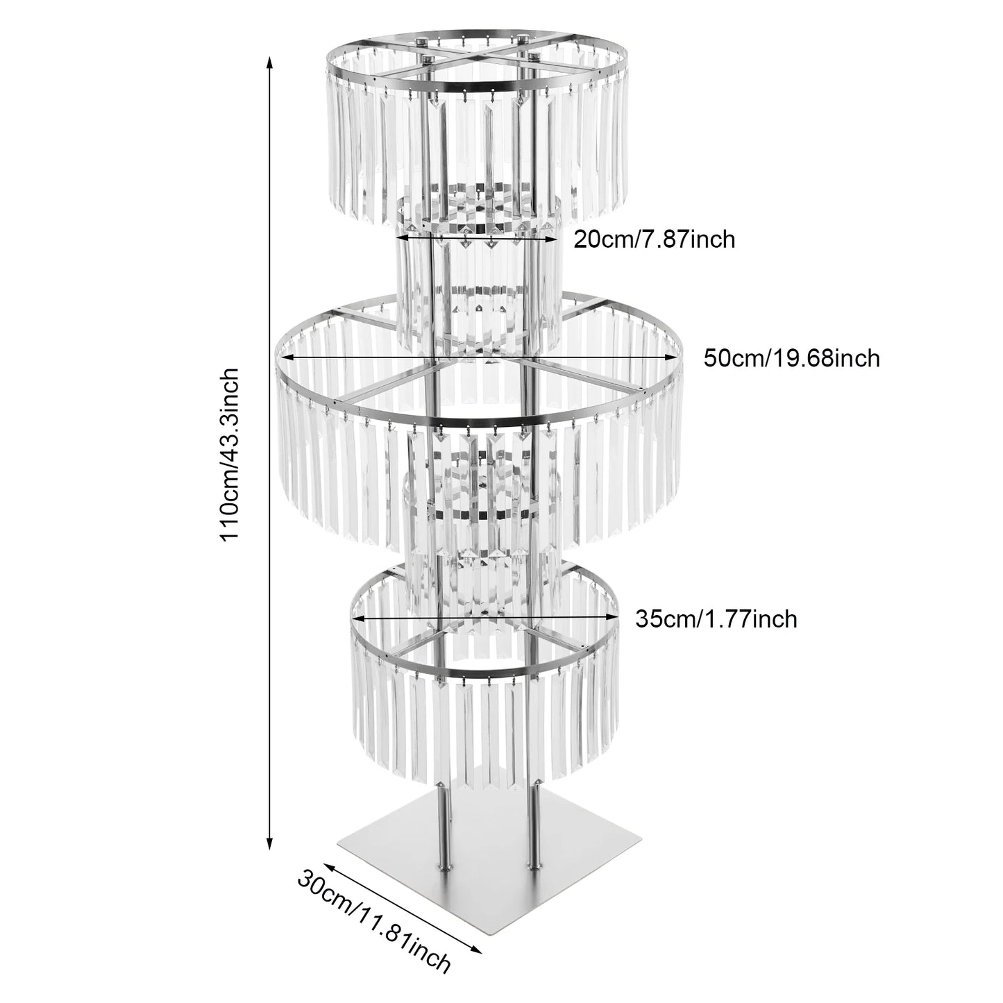 NONECN 5 Tier Crystal Flower Stand Wedding Centerpieces for Events