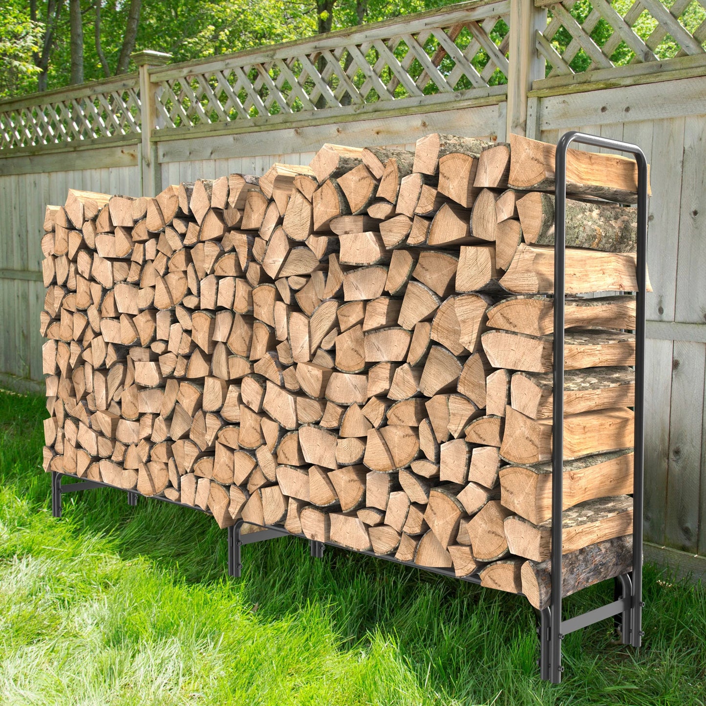 Heavy Duty Metal Wood Log Store Rack Stacking Storage Stand