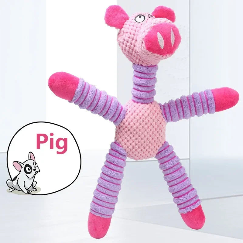 High-concerned Indestructible Large Dog Squeaky Plush Chew Toy For Training
