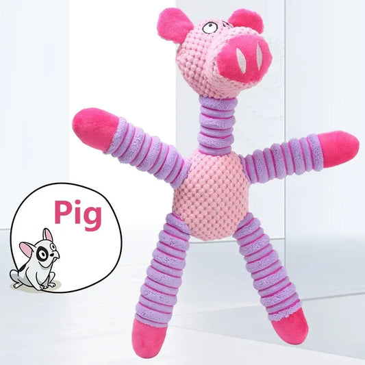 High-concerned Indestructible Large Dog Squeaky Plush Chew Toy For Training