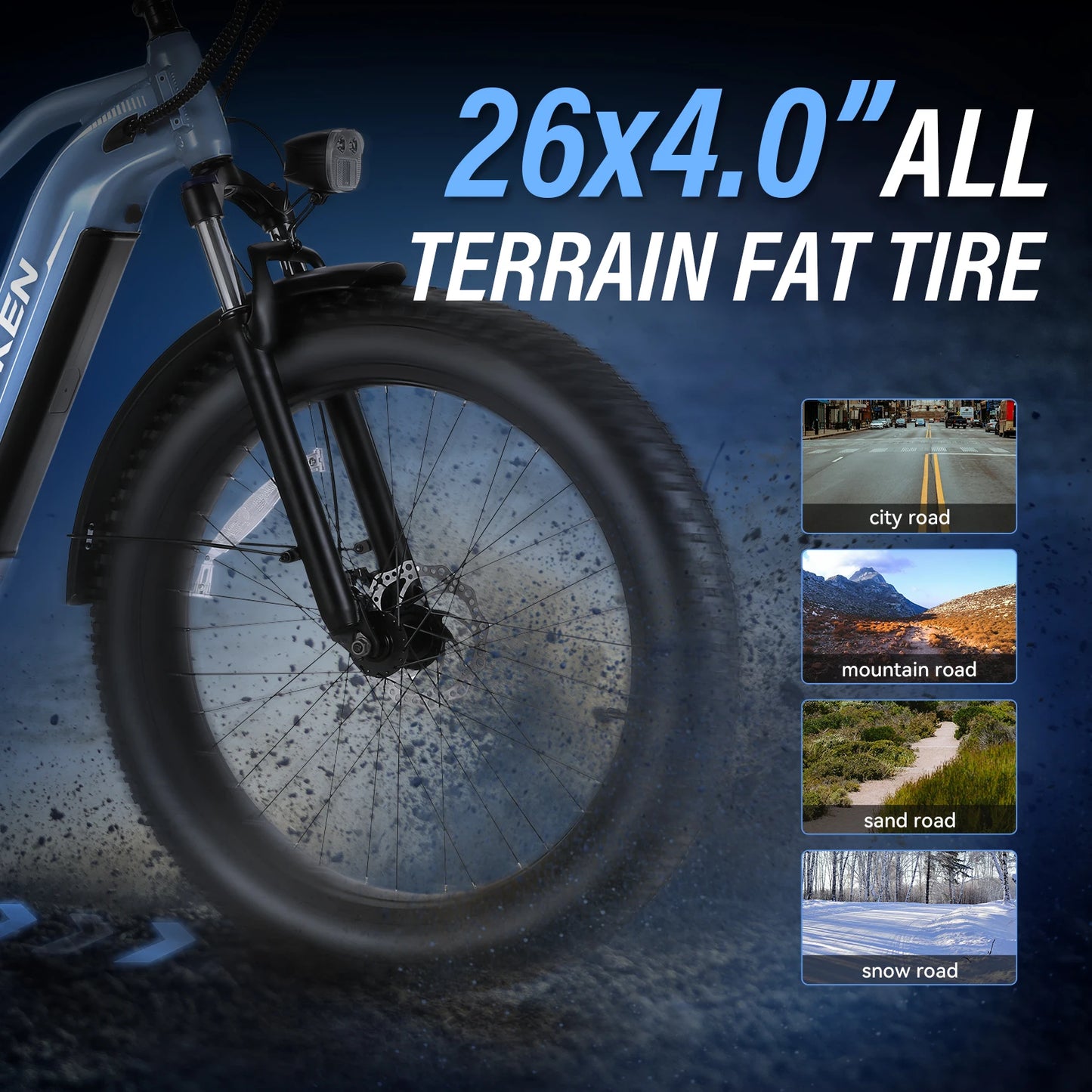 AMAK Electric Bike With 1500W Peak Motor And 48V Battery