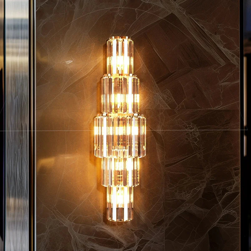 LUVODI Modern Crystal Wall Lamp E14 LED Sconce