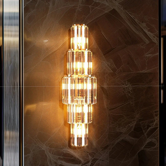 LUVODI Modern Crystal Wall Lamp E14 LED Sconce