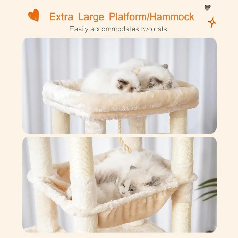 Cat Tree Heavy Duty Multi Level Plush Perch Indoor Cats