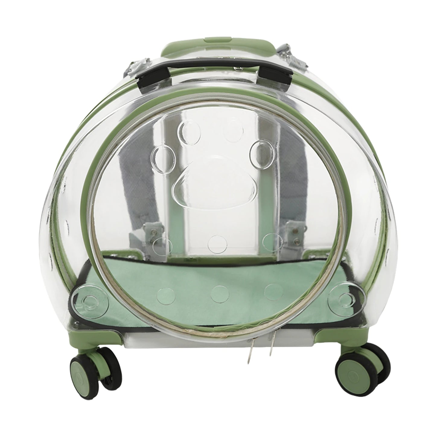 Rolling Cat Carrier With Wheels Telescopic Handle For Travel