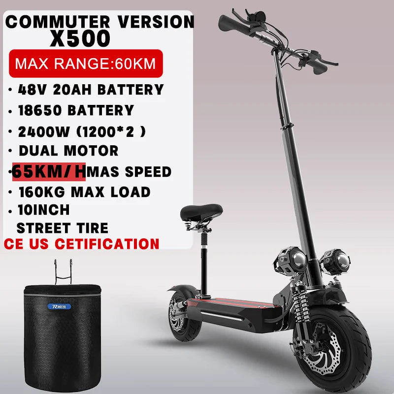 Jueshuai Outdoor Off Road Electric Scooter 48V 72V 1000W 6000W