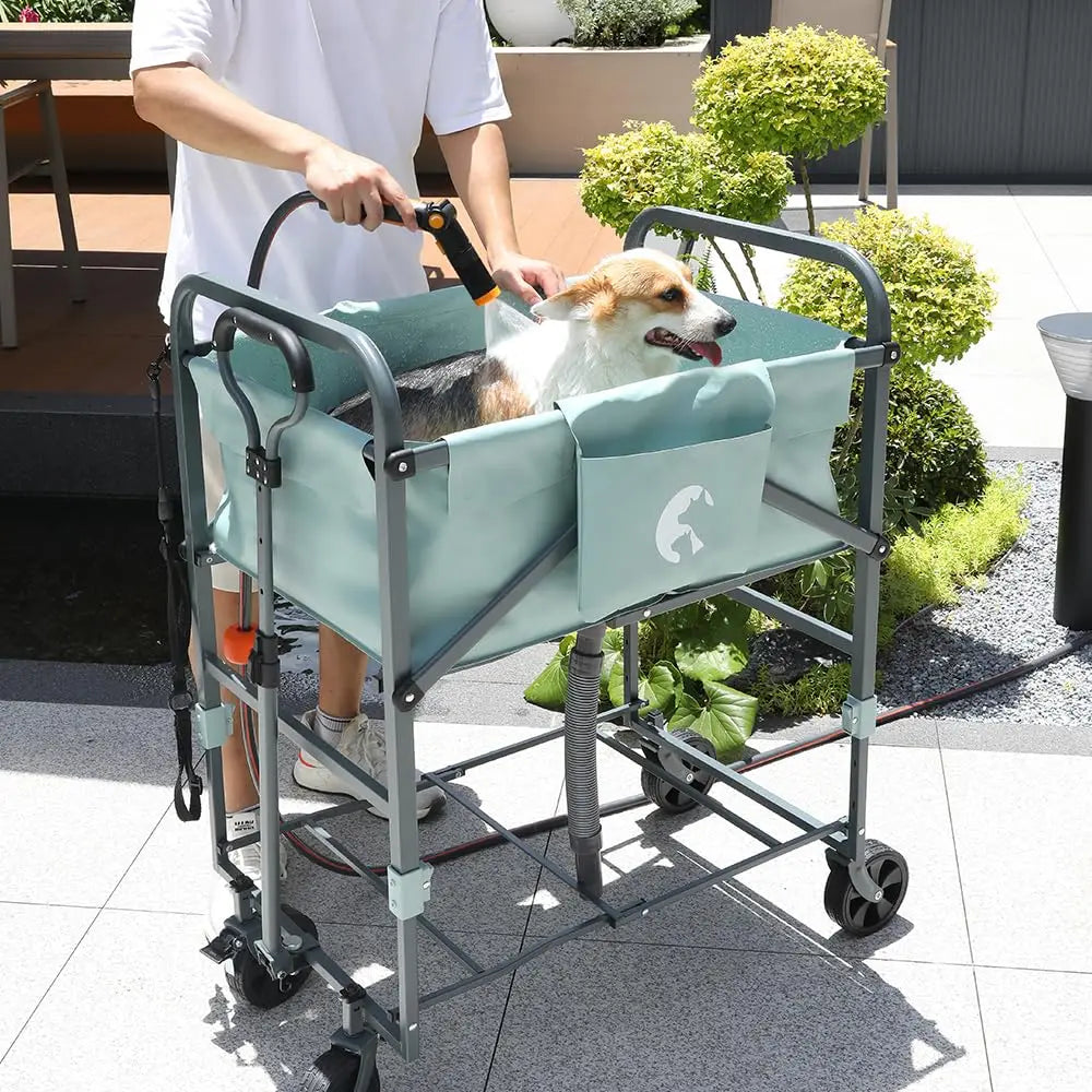 HiMISS Folding Dog Bath Tub Portable Pet Washing Station
