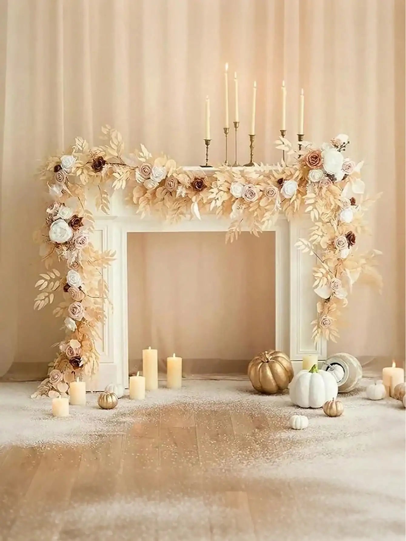 Eucalyptus Garland Elegant Romantic 6FT Artificial White Flowers Greenery Floral Vine Garland For Wedding Arch Table Decor Centerpieces Bridal Shower Party Supplies Housewarming Gift Christmas Decor