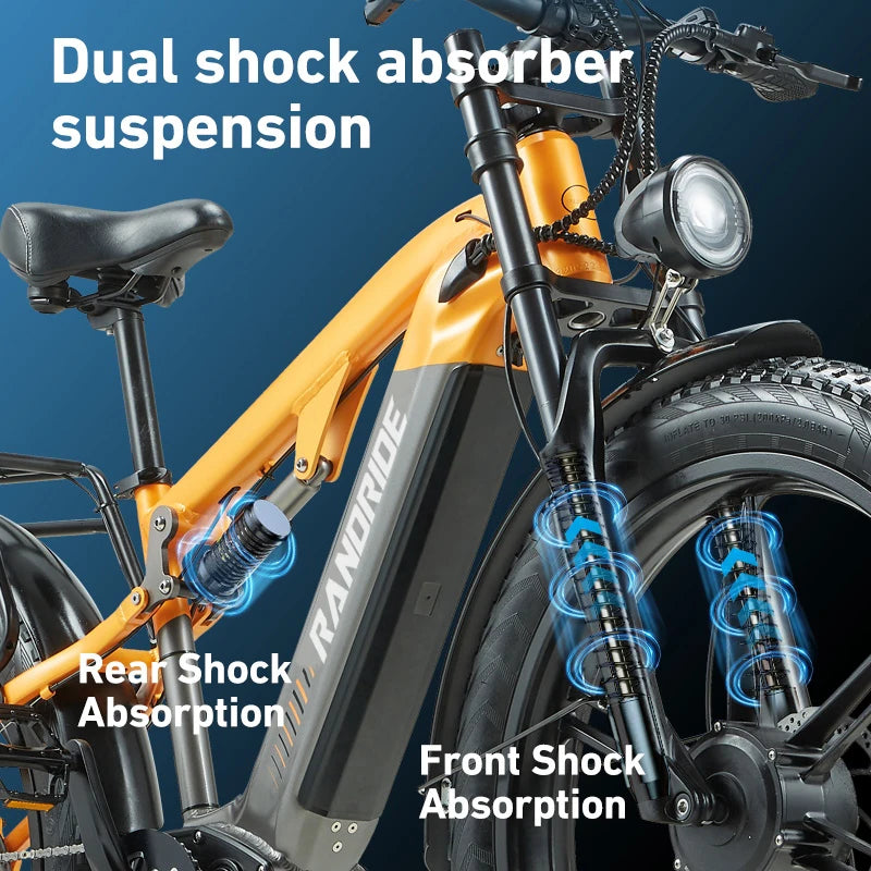 Randride Electric Mountain Ebike 1000W 48V 20Ah Dual Motors