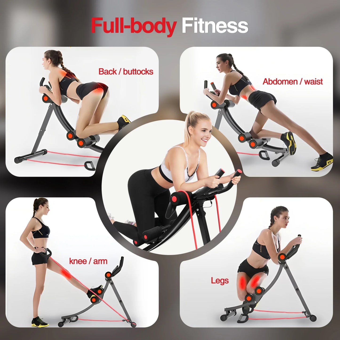 Foldable Ab Machine for Home Gym Core and Abs Training