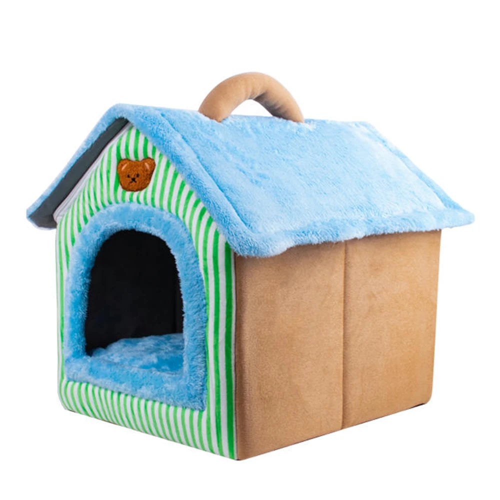 Foldable Pet House Removable Washable Cat Bed And Puppy Cave
