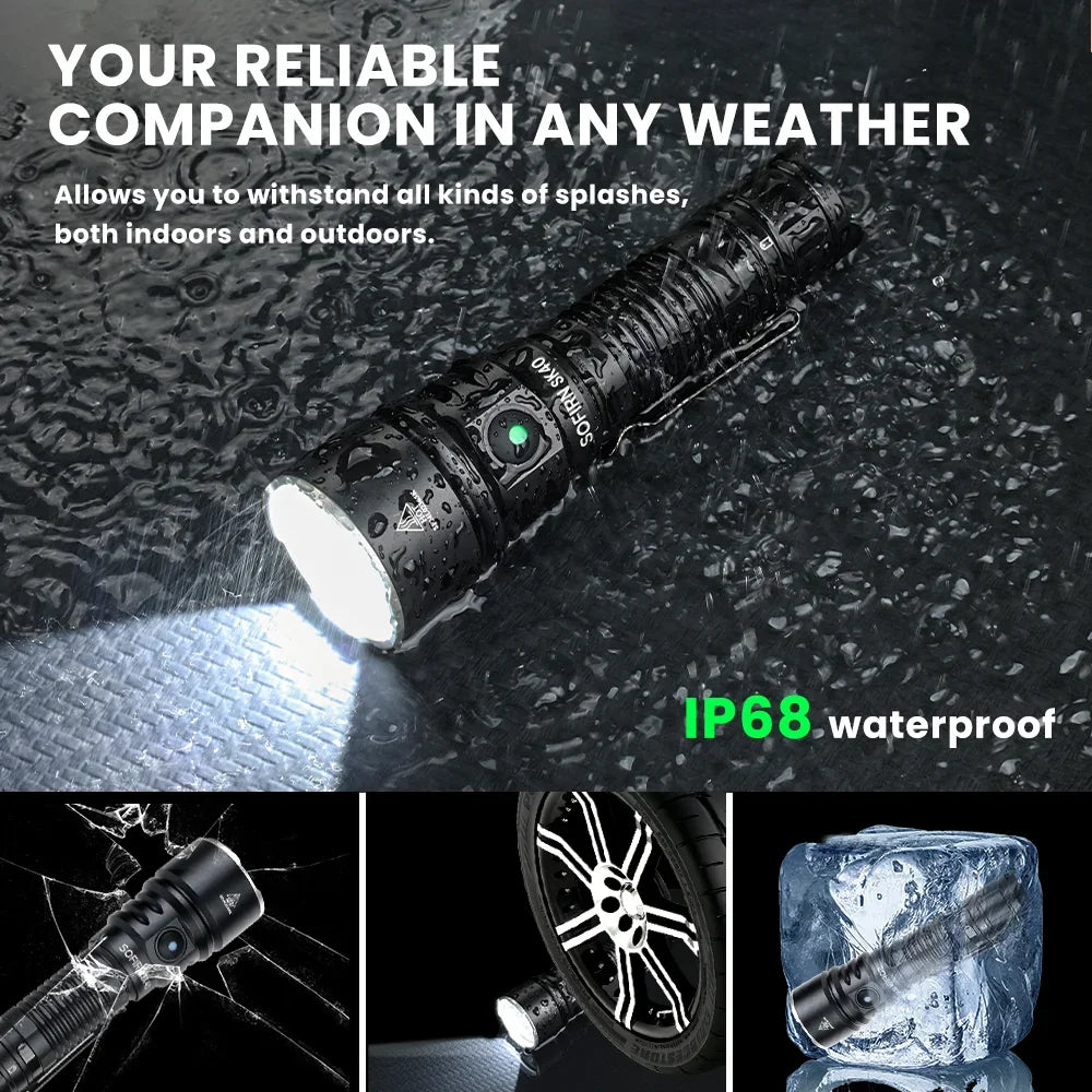 Sofirn SK40 SFT70 3200lm LED Tactical Flashlight With Spotlight