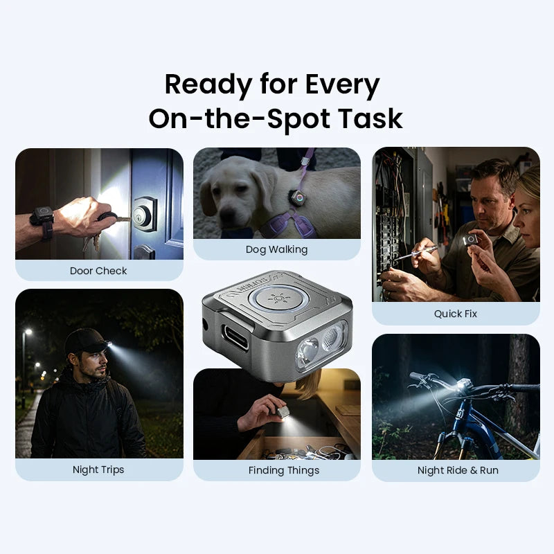 Sofirn Mini SE1 EDC Pocket Flashlight RGB Ring UV Magnetic