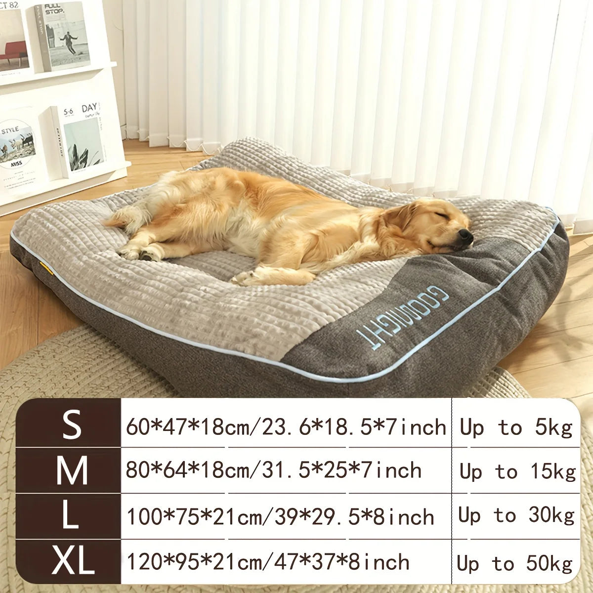 NONECN Extra Thickened Orthopedic Dog Bed Cushion For Senior Dogs