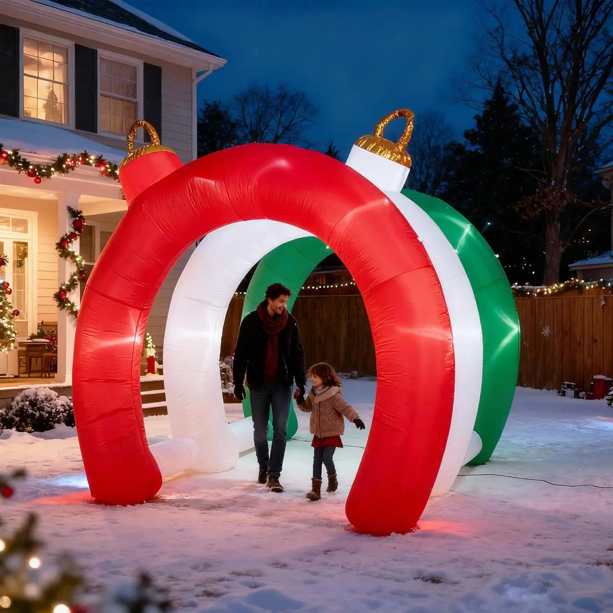 SHXI Christmas Inflatable Ornament Tunnel Archway Outdoor Holiday Decoration