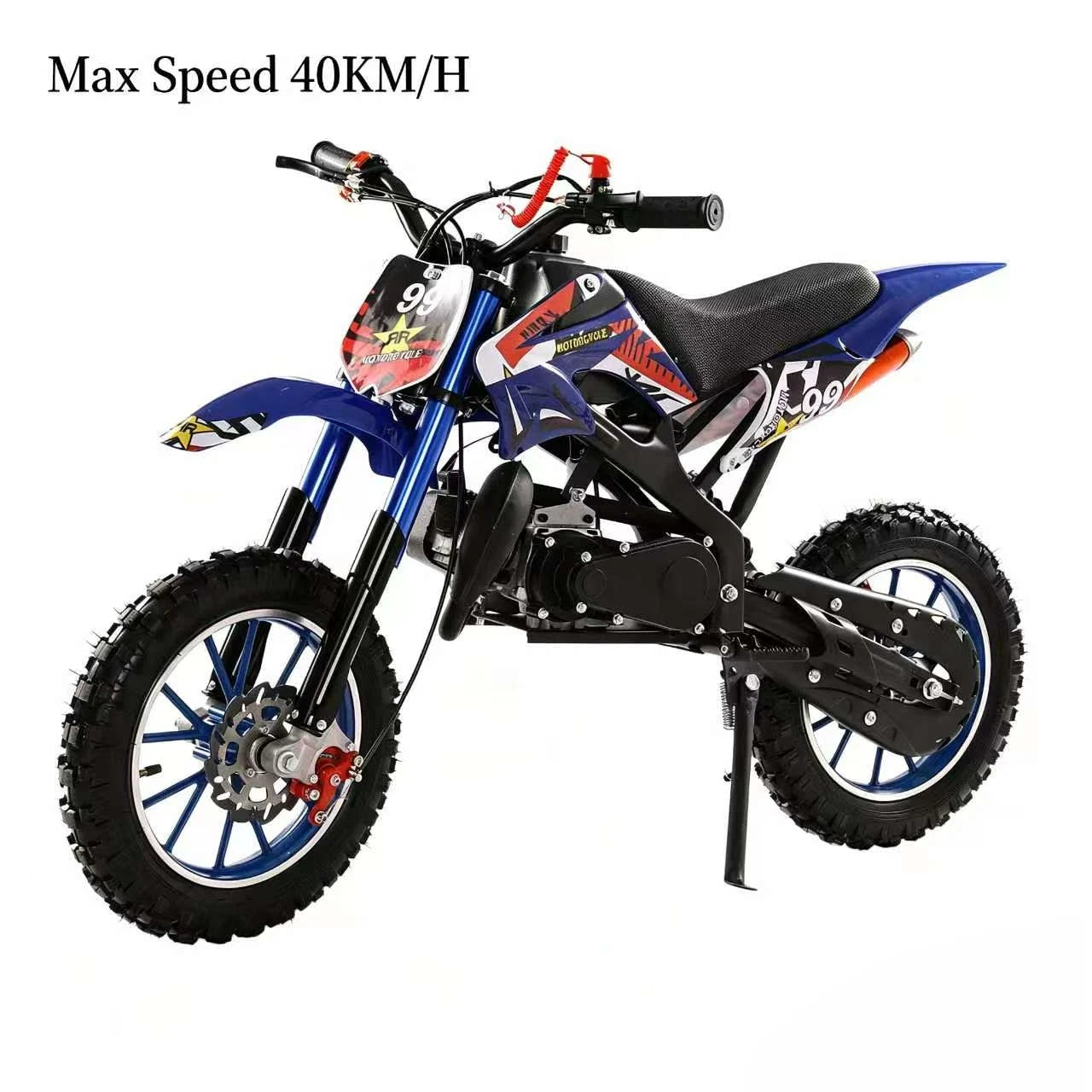 49cc 2 Stroke Kids Dirt Bike Gas Powered Off Road Mini Motorcycle Disc Brakes