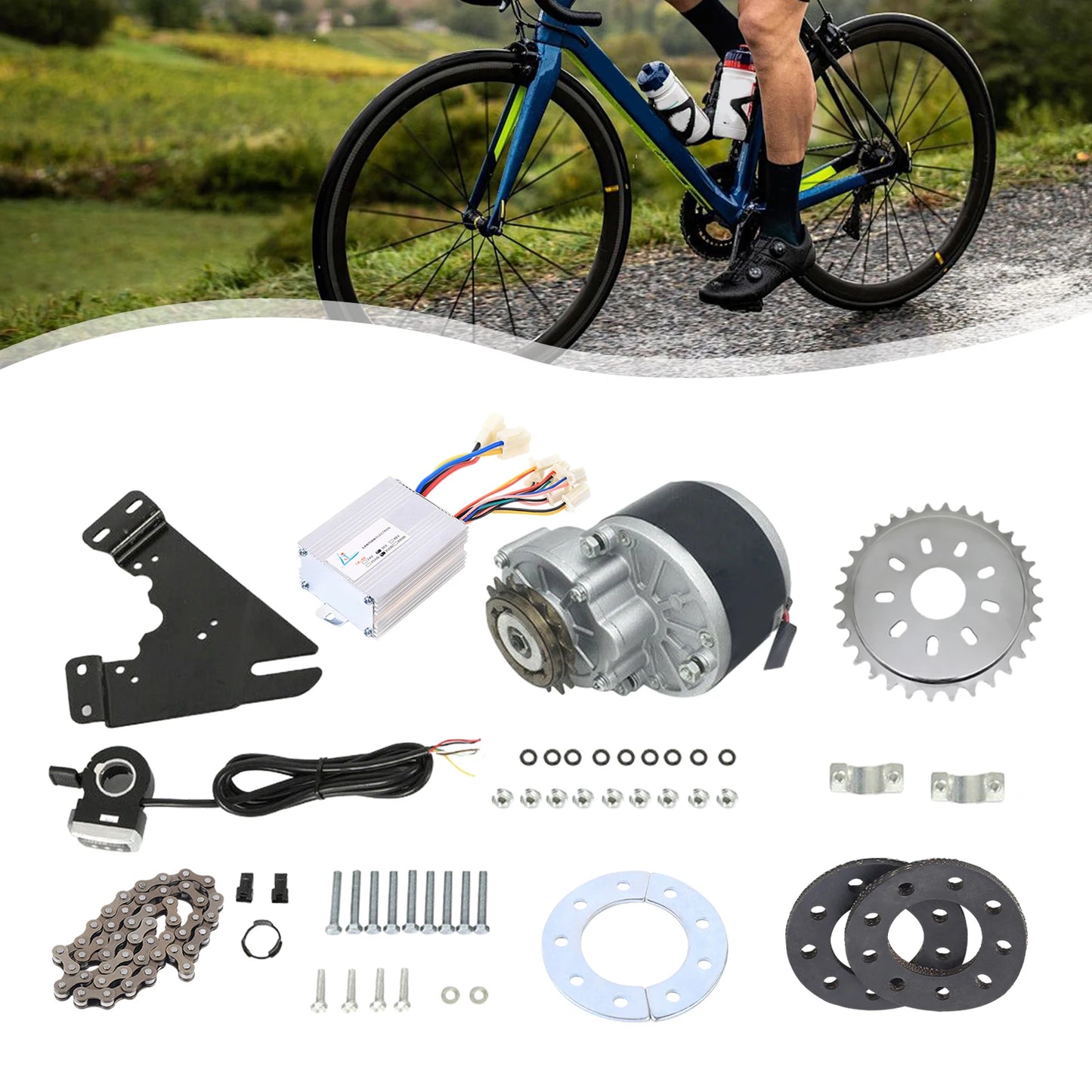 Bymaocar 36V 350W Thumb Throttle Left Side Drive EBike Motor Kit