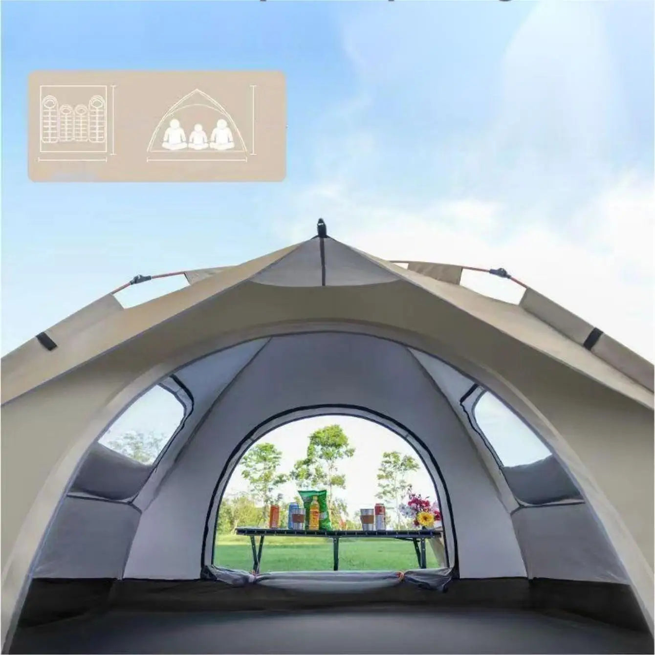 Pakicetus Outdoor Camping Tent Sunshade Shelter With Two Doors