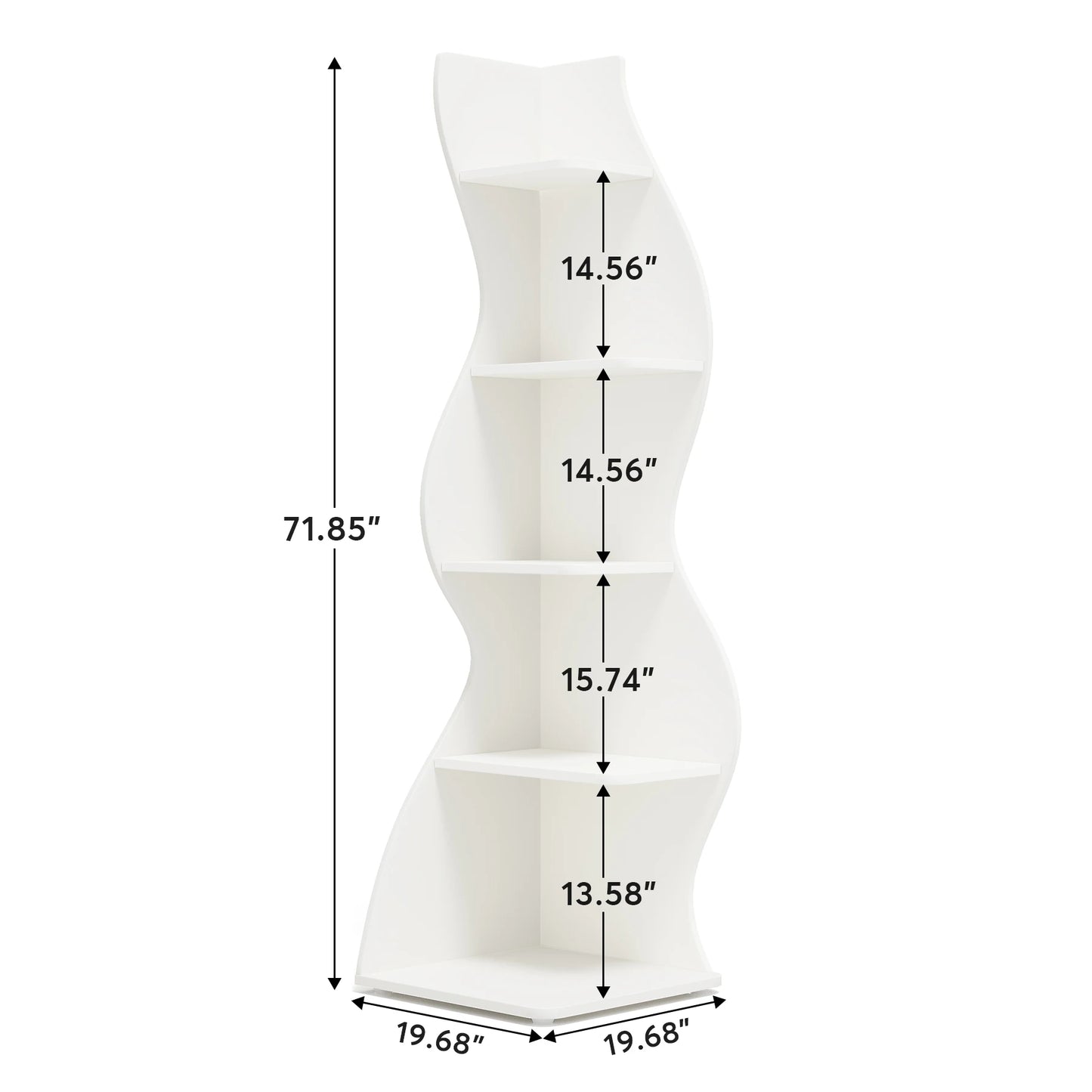 Tribesigns 5 Tier Corner Shelf Wall Bookcase Modern Plant Stand