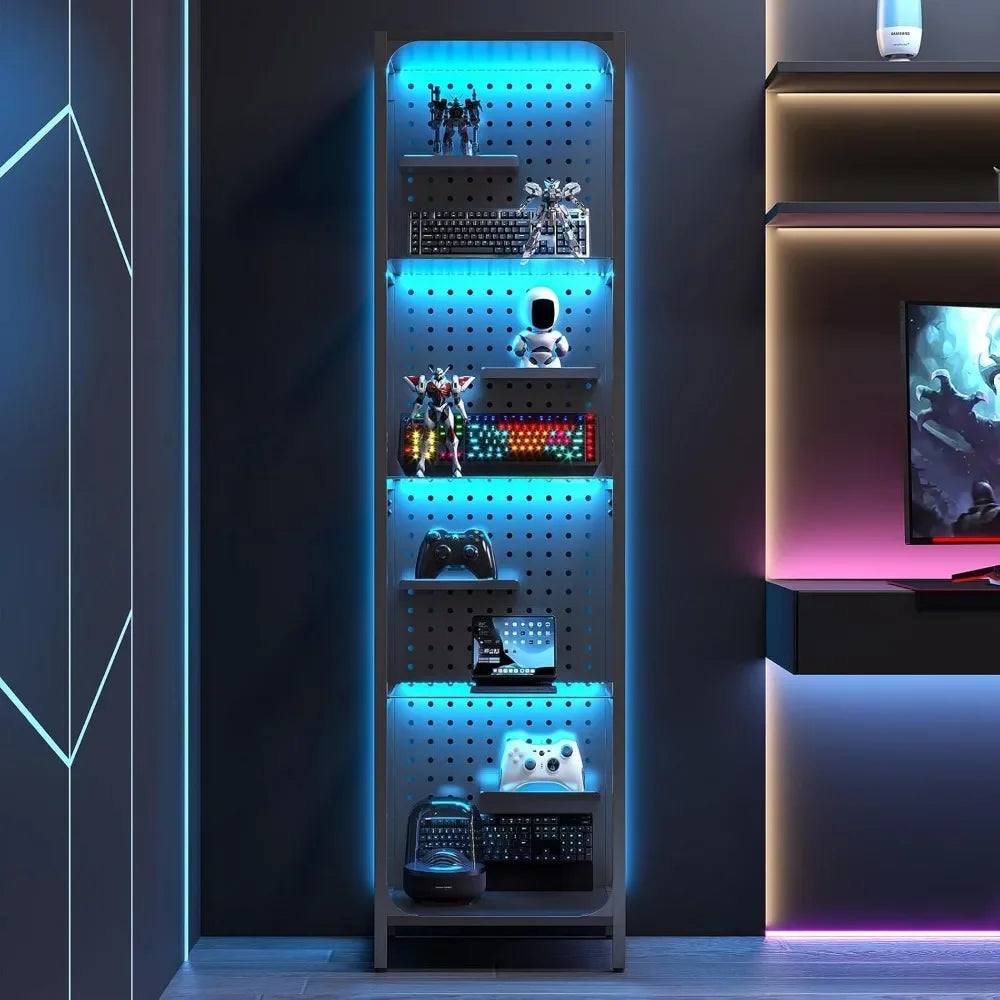 LED Glass Display Shelf For Collectibles Curio Cabinet