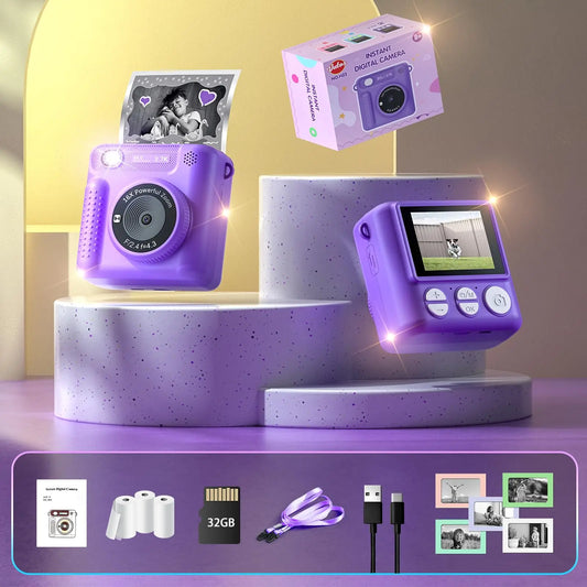 Kids Instant Print Camera Portable With Frame Paper