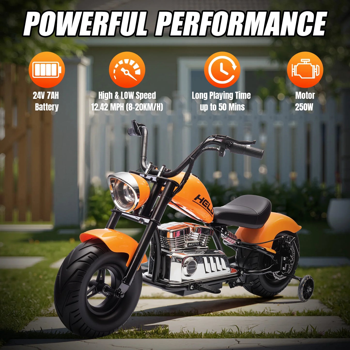 Mukidy 24V Kids Electric Dirt Bike Ride On Toy