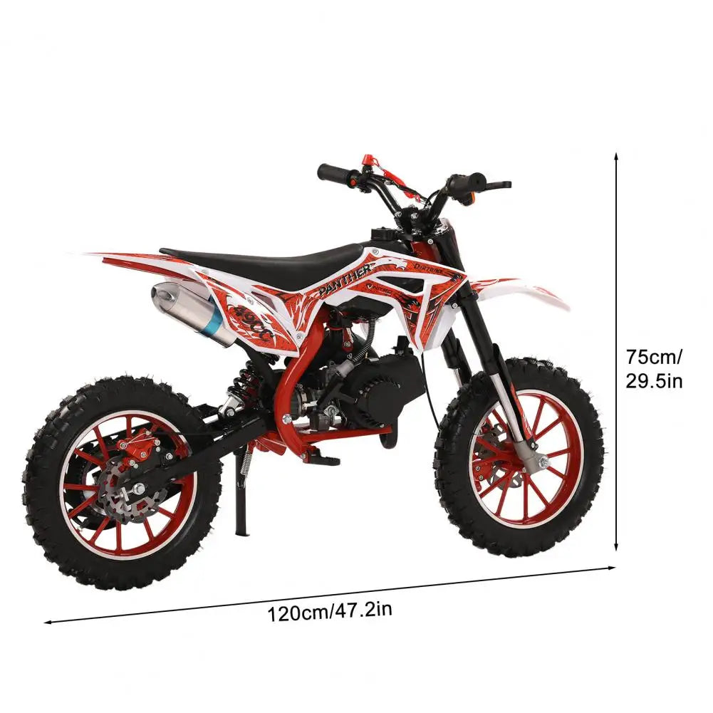 49cc 2 Stroke Kids Dirt Bike Gas Powered Off Road Mini Motorcycle Disc Brakes