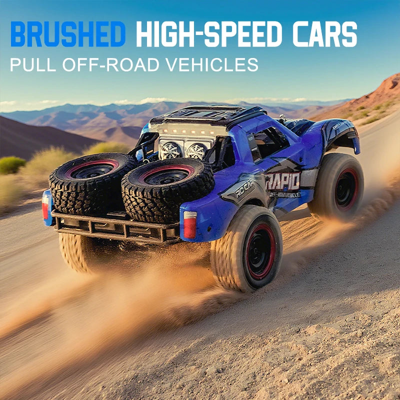 JJRC 1:14 Scale 4x4 RC Off-Road Monster Truck - Full Proportional Throttle/Steering & Metal Chassis W/ 3-Mode LED Lights