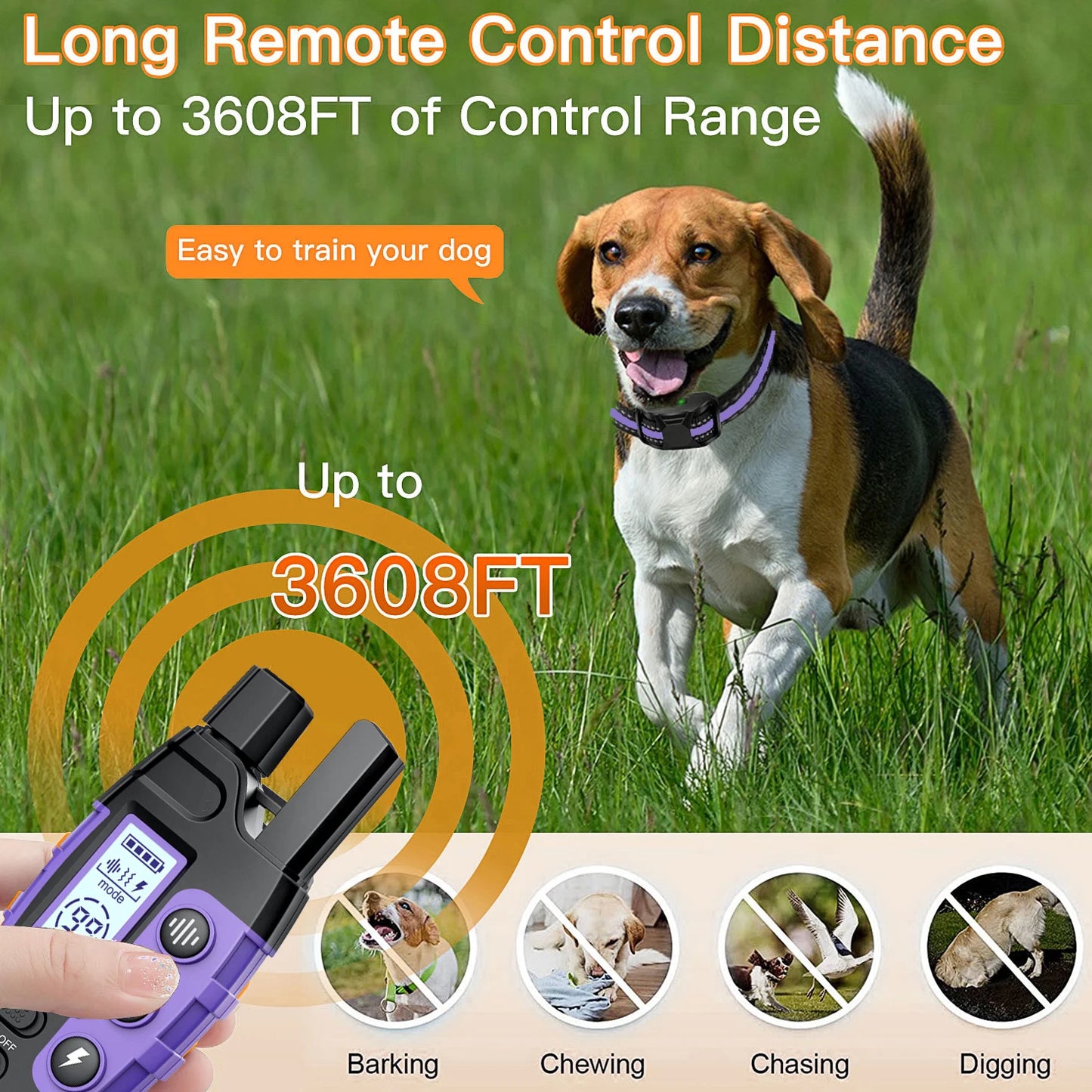 WXRPET 3300ft Electric Dog Training Collar Remote Control
