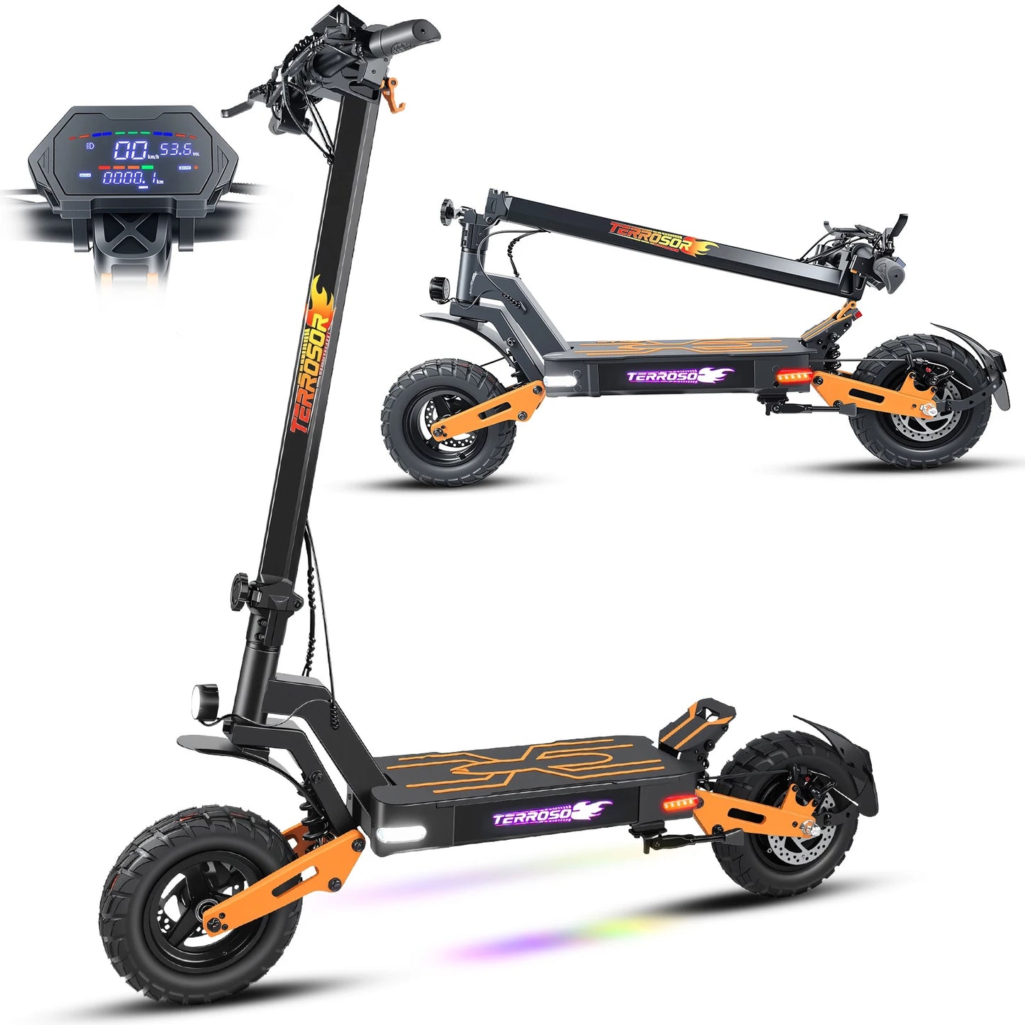 Electric Folding Scooter 1200W Up To 40Mph 30 Mile Range